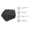 Коврик-пазл UNIX FIT влагостойкий для йоги и фитнеса, 30 х 30 х 1 см, черный, 24 шт. EVAMU24BL